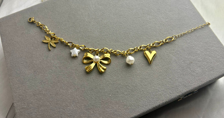 Whimsy Bow Charm Bracelet