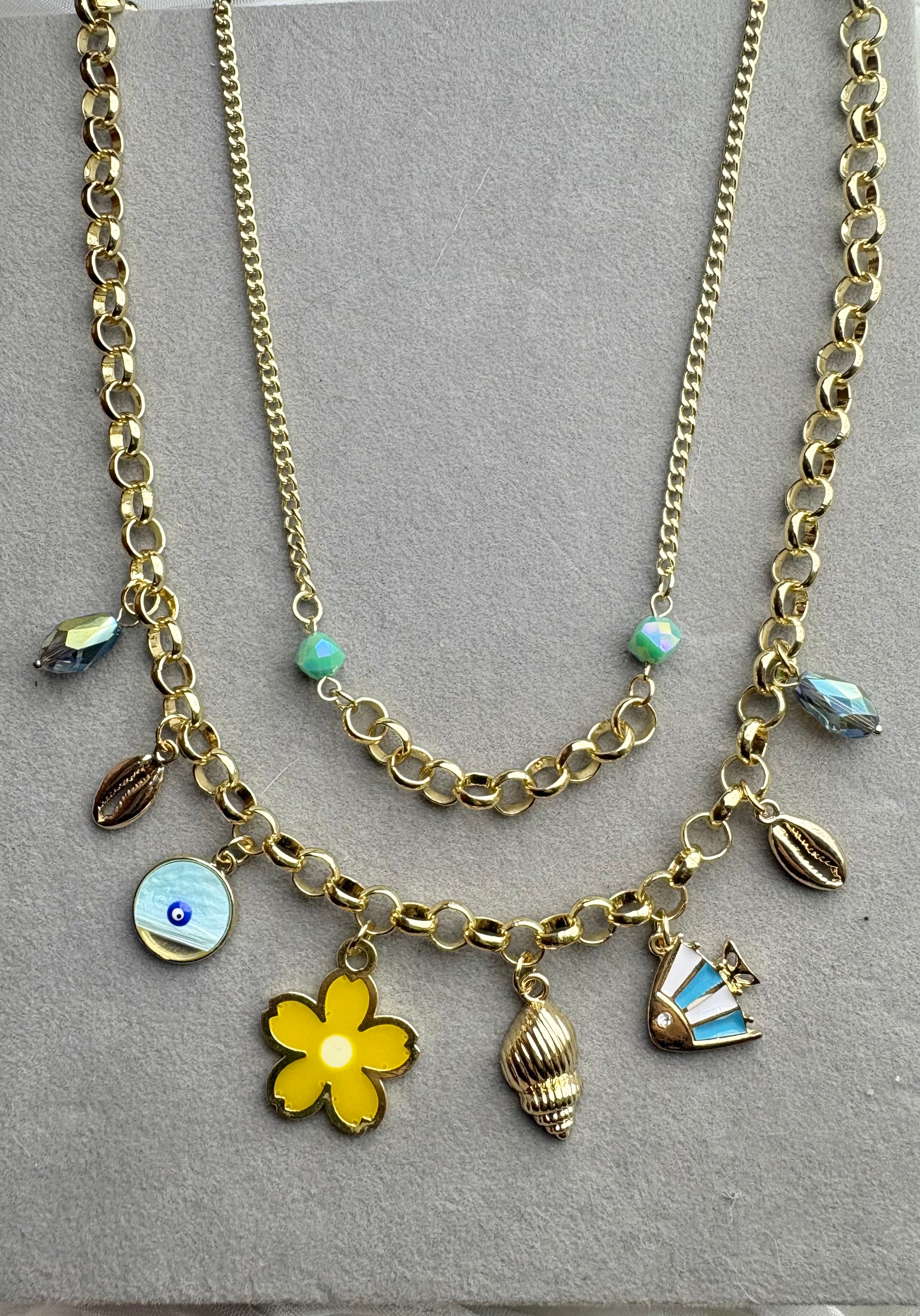 Blush Bloom Charm Necklace