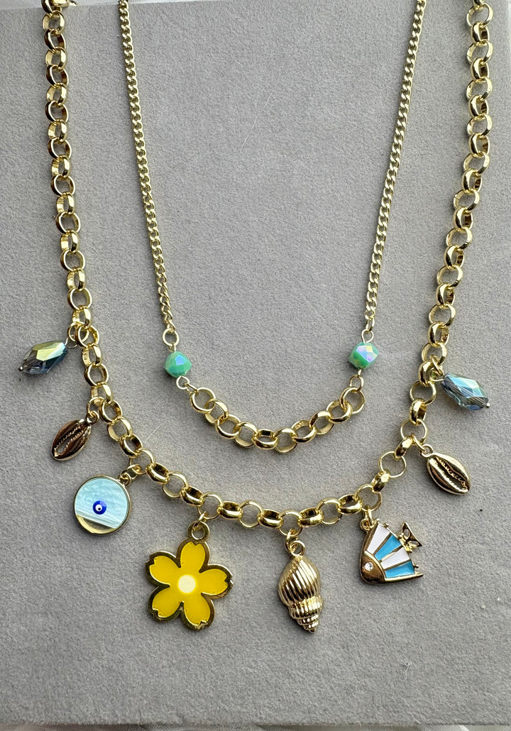 Blush Bloom Charm Necklace
