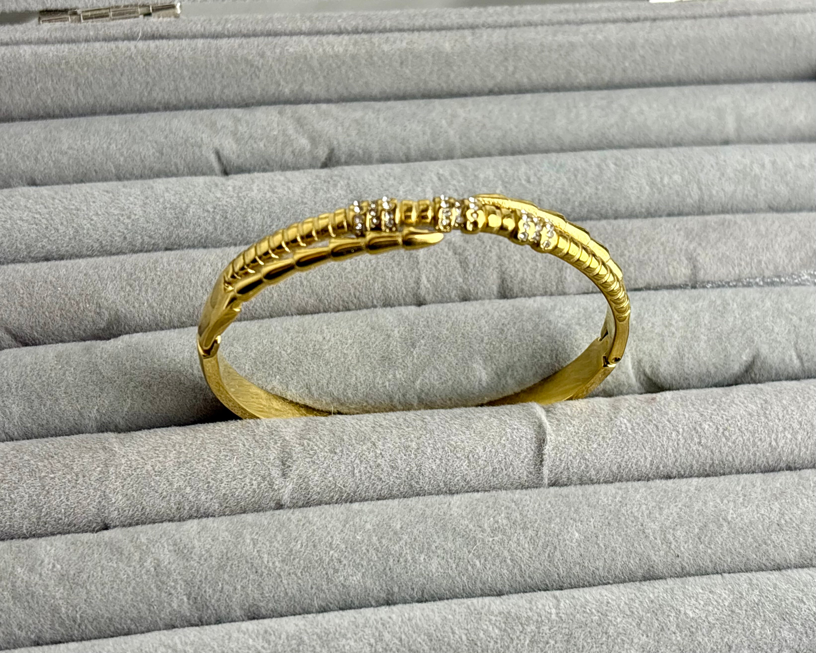 Trinity Nail & Stone Bracelet