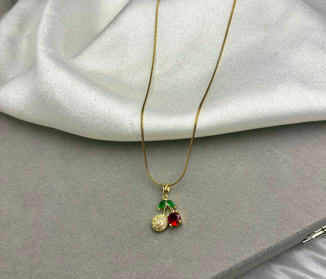 Ruby Cherry Pendant necklace
