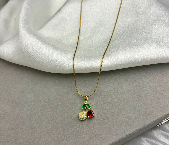 Ruby Cherry Pendant necklace