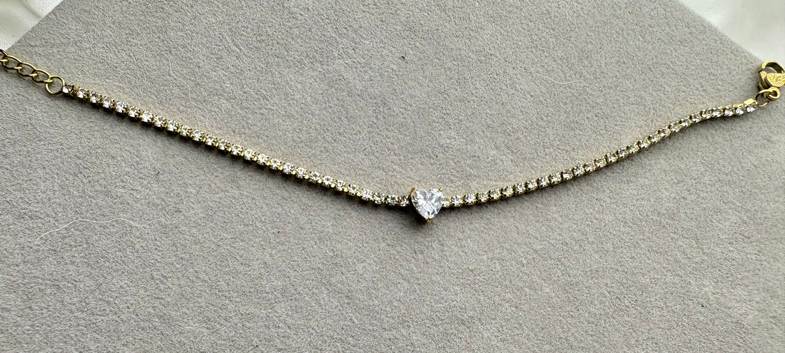Heart Tennis Bracelet