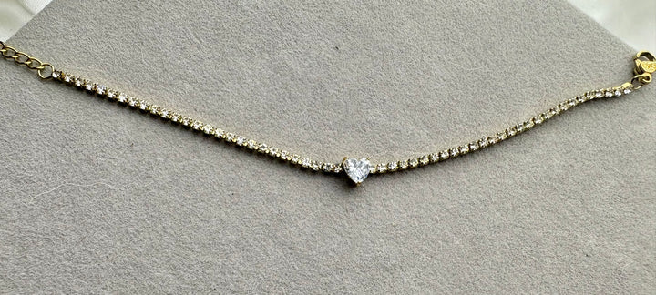 Heart Tennis Bracelet