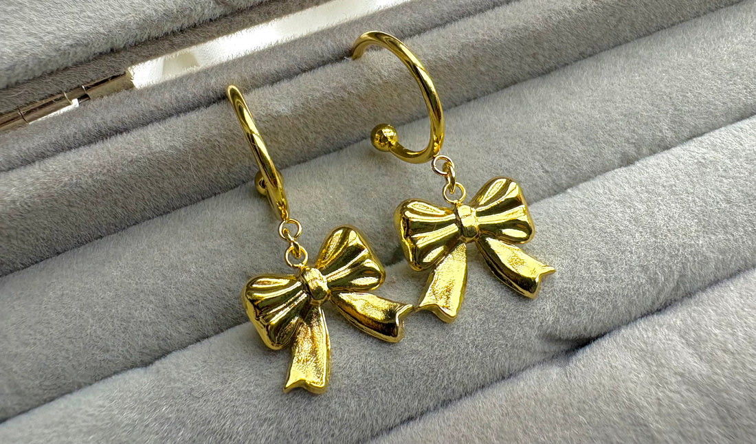 Hanging Bow  Earrings