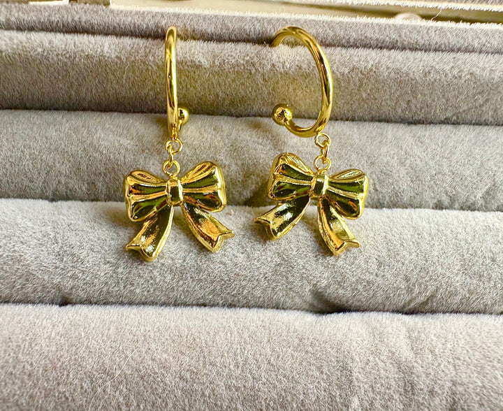 Hanging Bow  Earrings