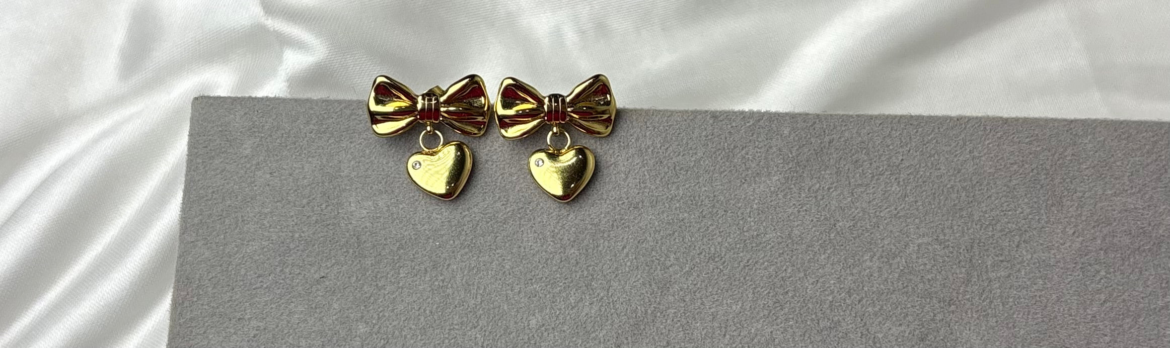 Bow Heart Earrings