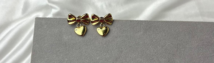 Bow Heart Earrings