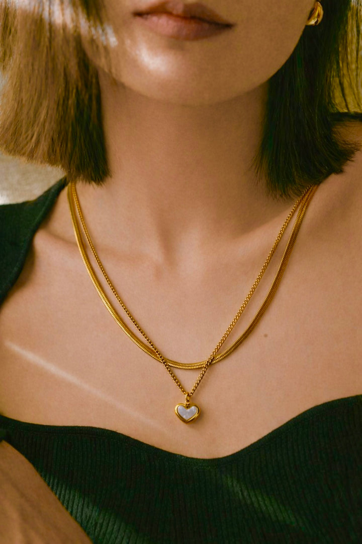 Double Layered Heart Necklace