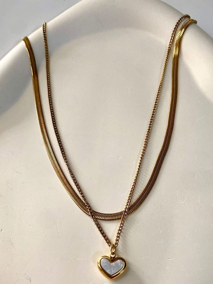 Double Layered Heart Necklace