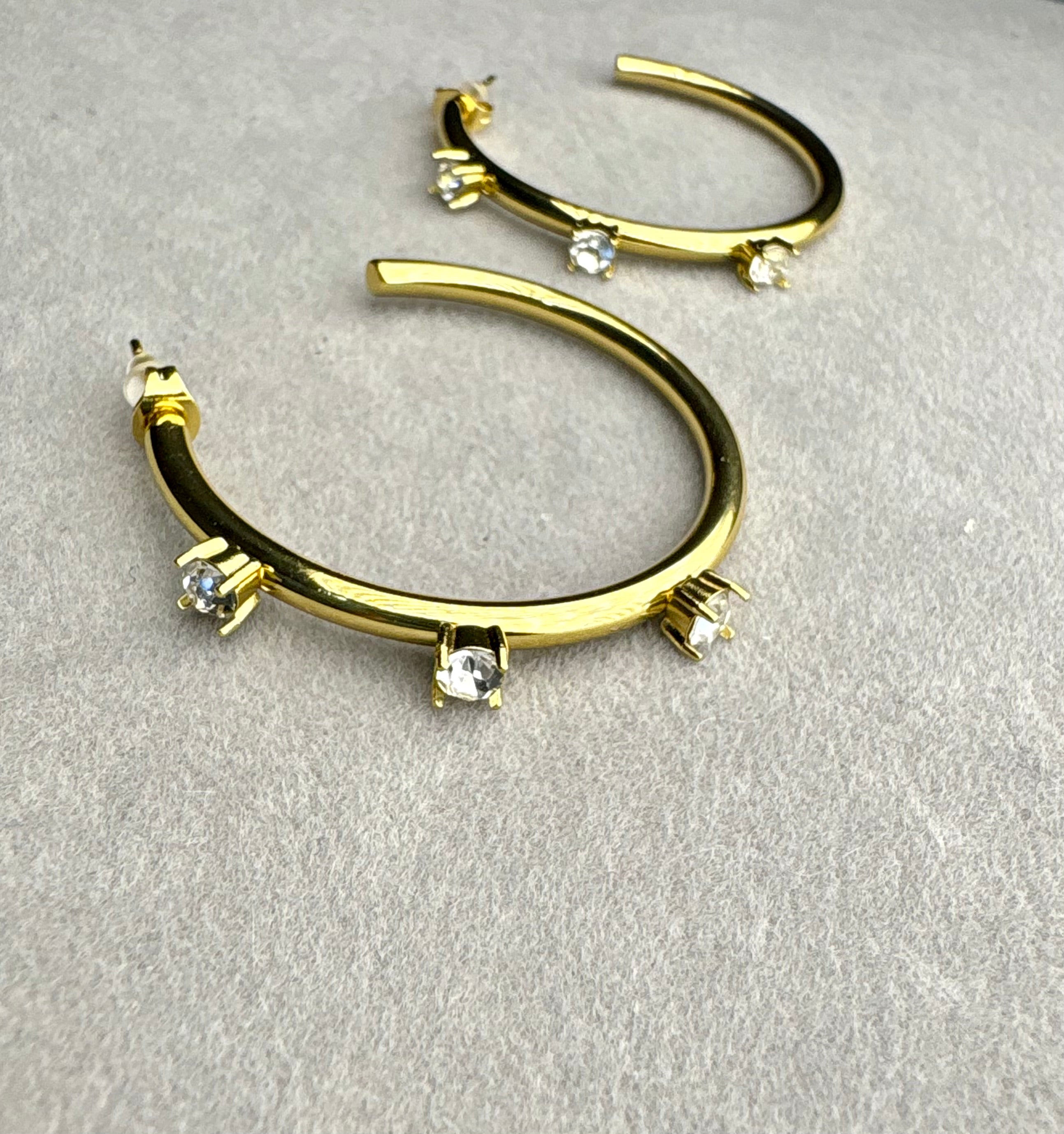 Party Stone Hoops