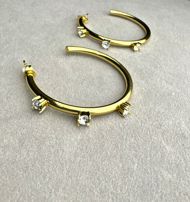 Party Stone Hoops