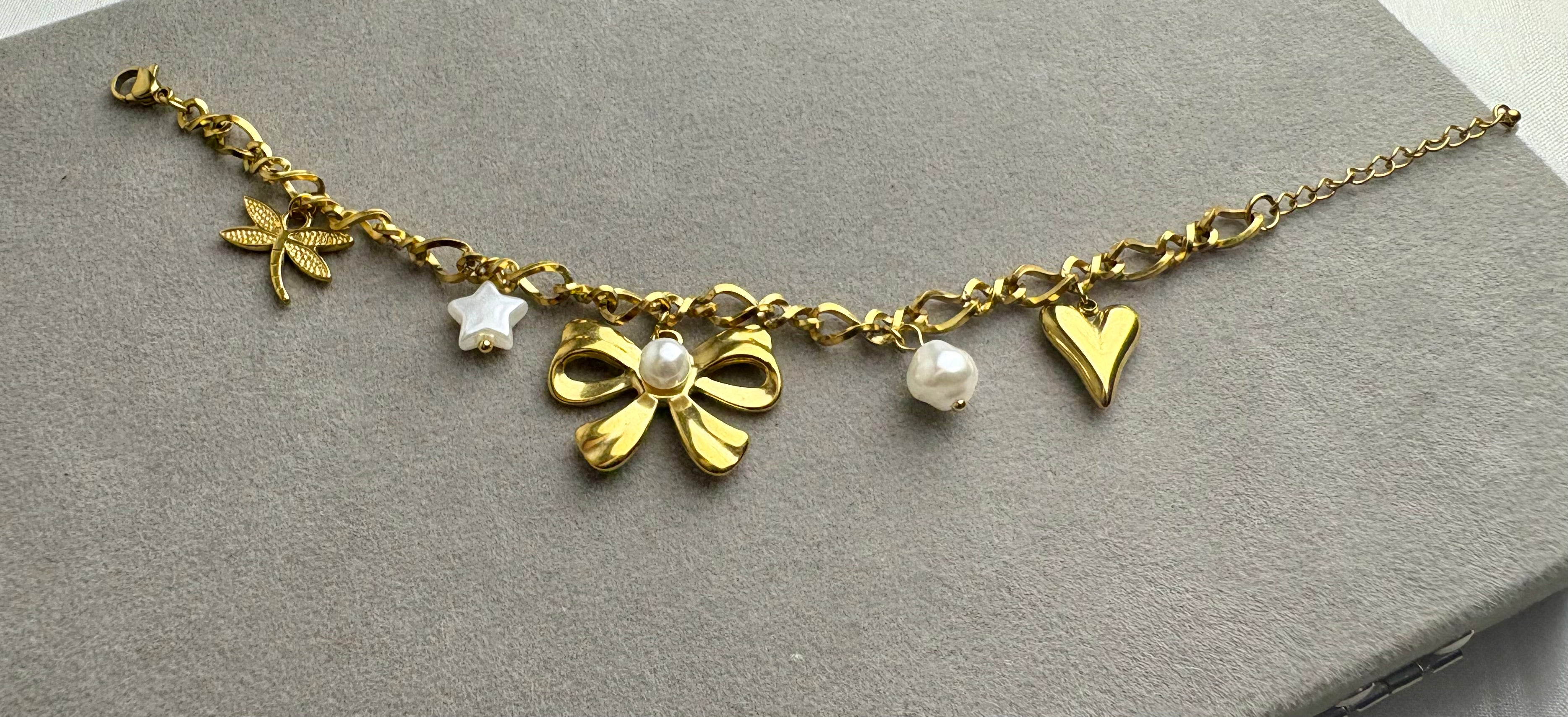 Whimsy Bow Charm Bracelet