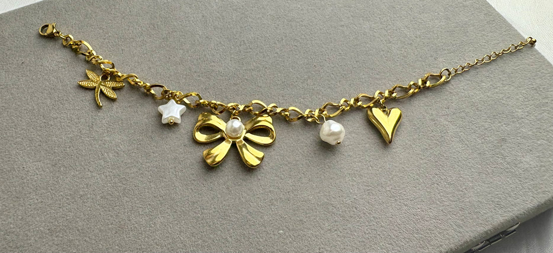 Whimsy Bow Charm Bracelet