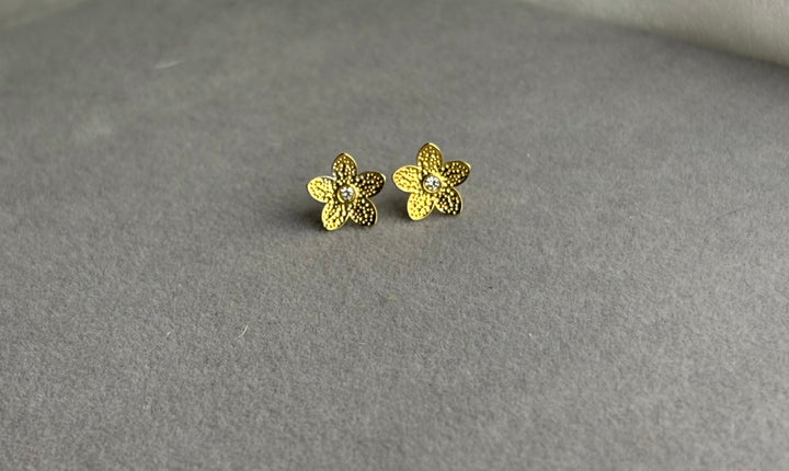 Flower Stone Stud