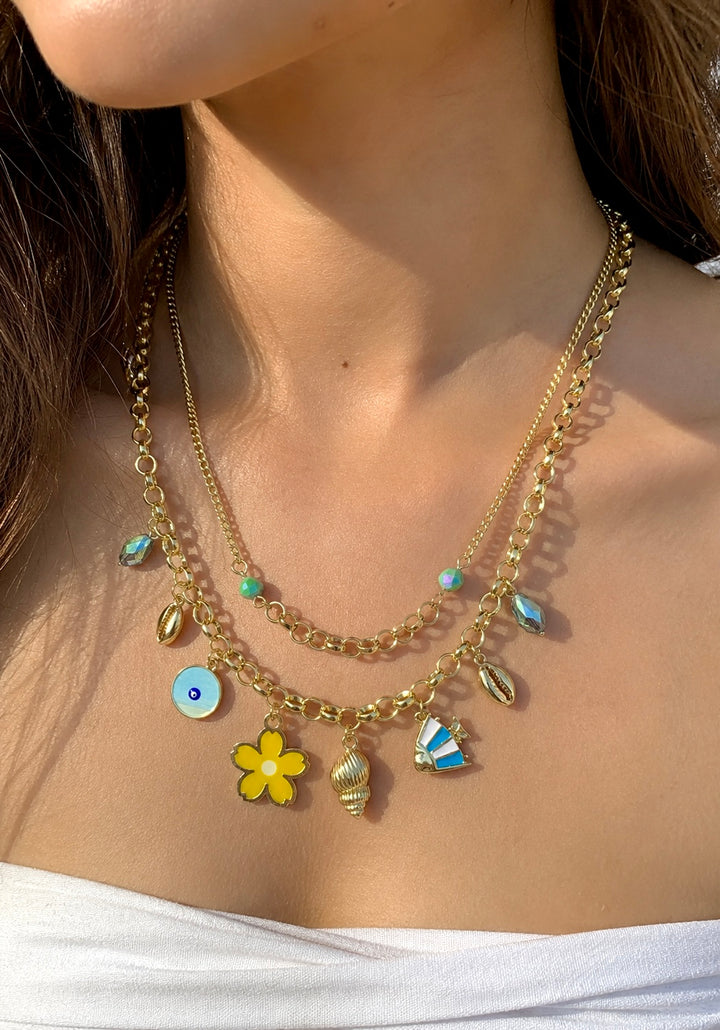 Blush Bloom Charm Necklace