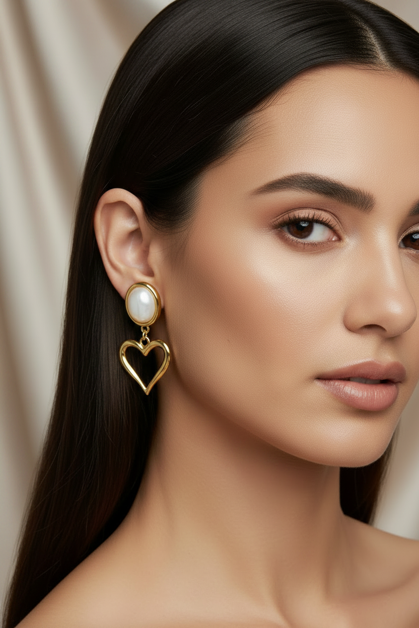 Amour Heart Studs